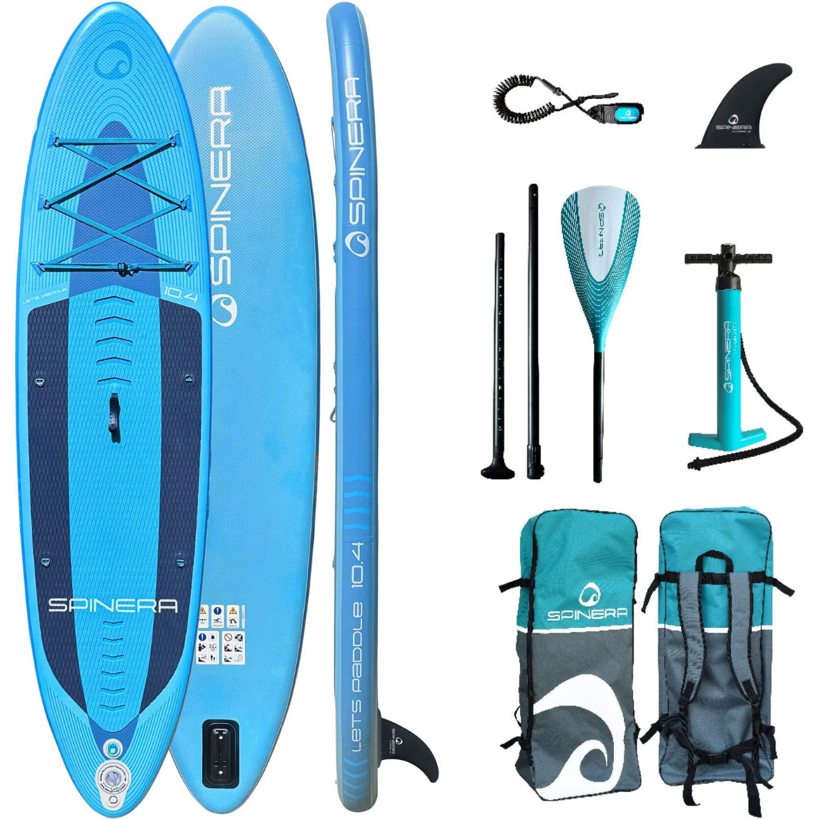 2026 Spinera Let's Paddle 10'4 iSUP HDDS Package With Paddle, Leash, Pump & Bag SP-SUP-LP25-104
